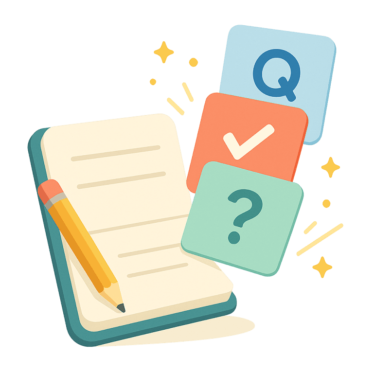 Notebook with Q&A